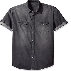 Calvin Klein Jeans Men's Short Sleeve Denim Button